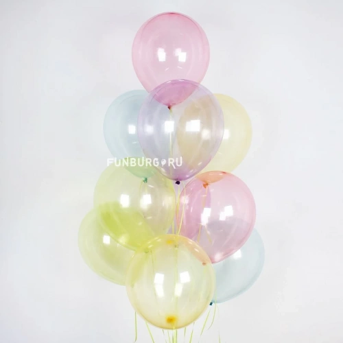 Гелиевые шары без рисунка «Ассорти (мыльные пузыри)» фото 3