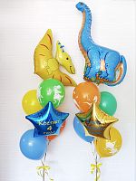 Набор гелиевых шаров "Динозавры" для детей