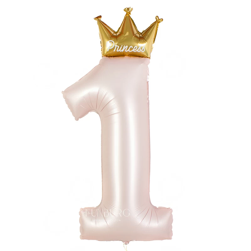 shar_iz_folgi_tsifra_1_s_koronoy_rozovaya